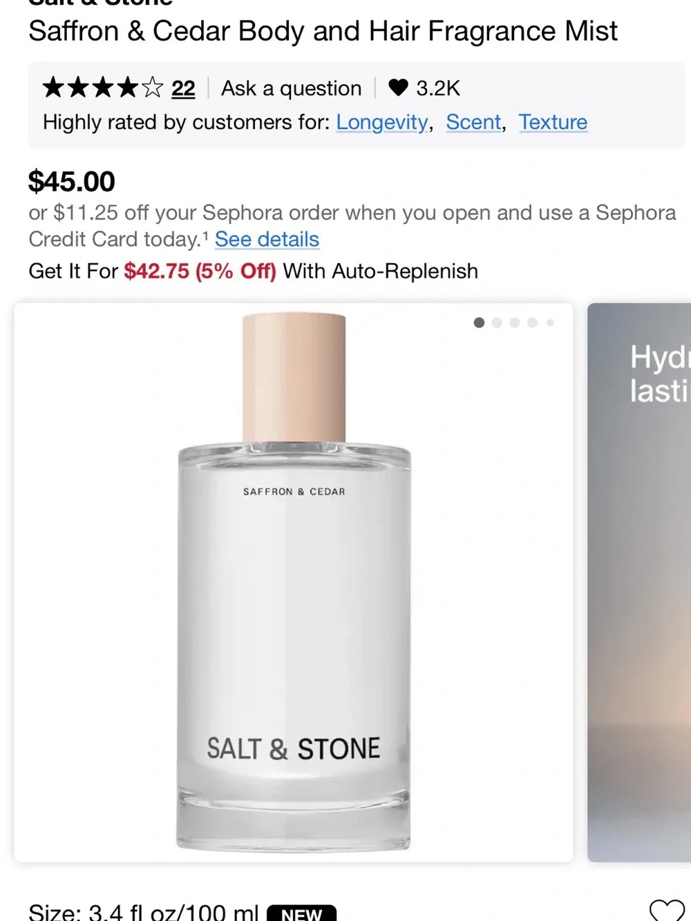 Saffron & Cedar Body Mist in Beige